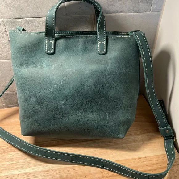 Portland Leather Goods Small Zipper Crossbody Tote - Picture 2 of 9